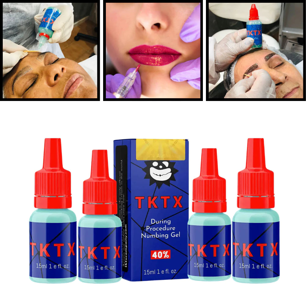 GEL TKTX 15 ml DURANTE para TATUAJES | MICROBLADING | MAQUILLAJE PERMANENTE Pack 5