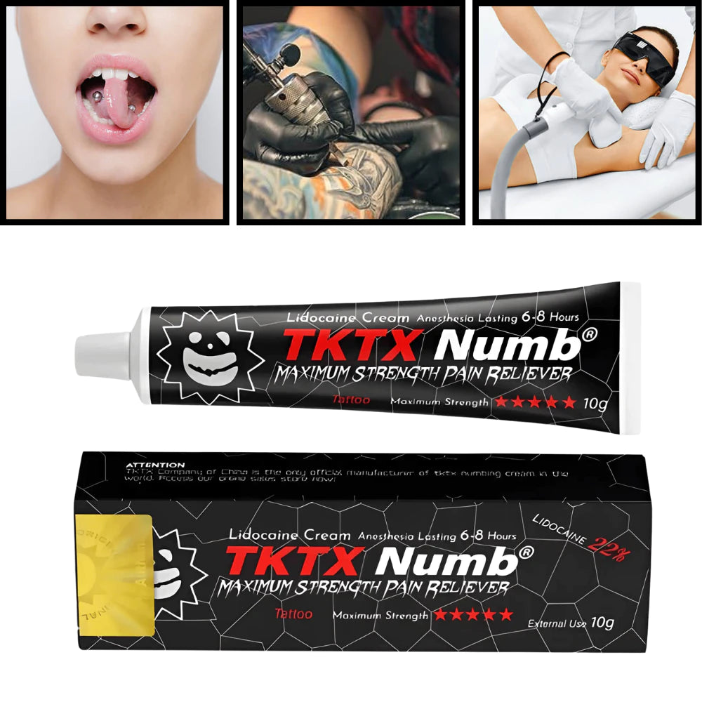 TKTX Negra NUMB | CREMA ANTIDOLOR para TATTOO | DEPILACION I PERFORACION | MICROBLADING