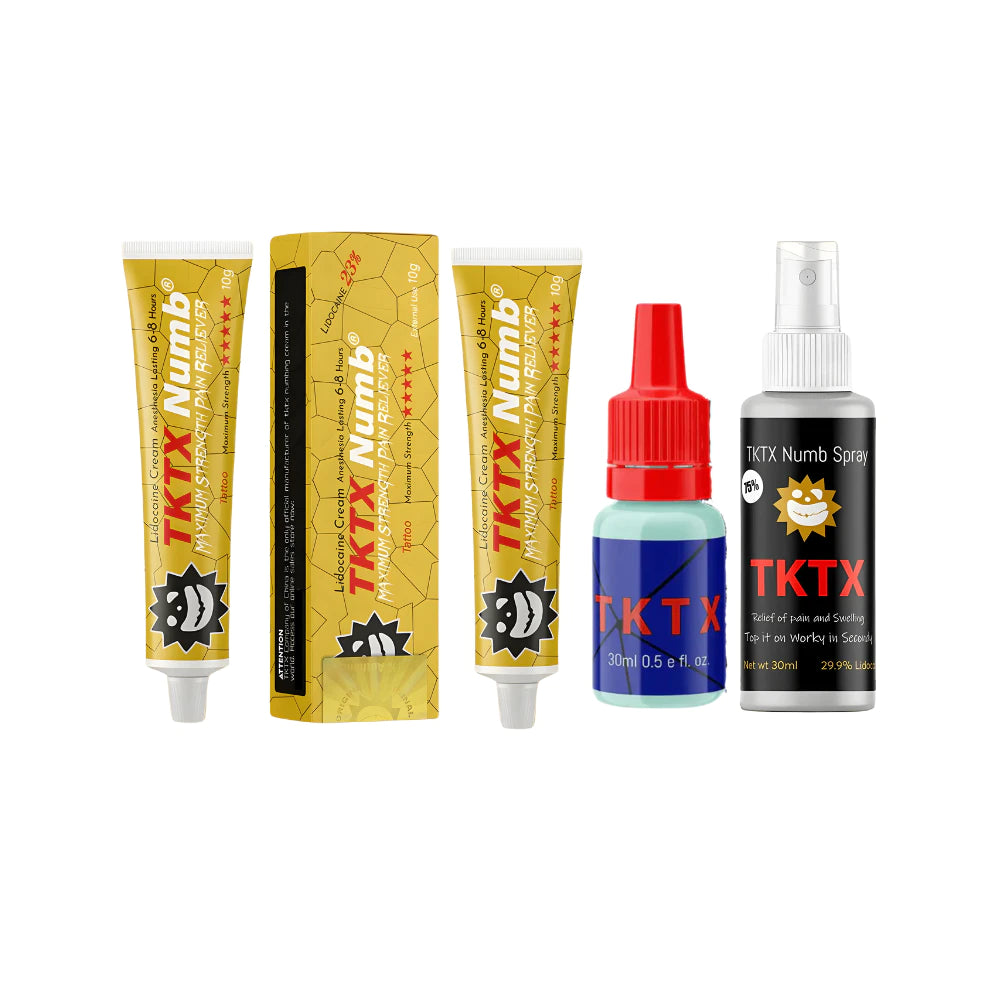 TKTX Numb x3 + 1 gel + 1 spray - pacote number total
