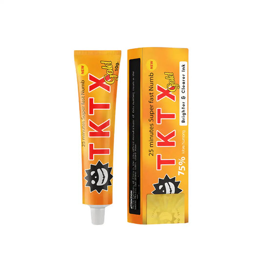 TKTX Gold 75% CREMA ANTIDOLOR para TATTOO | DEPILACION I PERFORACION | MICROBLADING