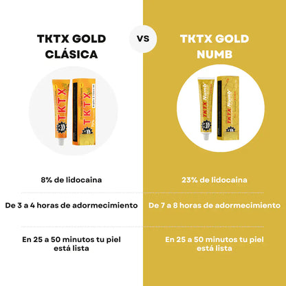 TKTX Gold 75% CREMA ANTIDOLOR para TATTOO | DEPILACION I PERFORACION | MICROBLADING